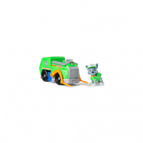 PAW Patrol , Rocky’s Recycle Truck, Toy Vehicle with Collectible Action Figure, Sustainably Minded K