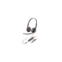 Poly Blackwire 3225 Stereo USB-C Headset +3.5mm Plug +USB-C/A Adapter