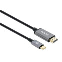 Manhattan USB-C to HDMI Cable, 4K@30Hz, 2m, Black, Equivalent to CDP2HD2MBNL, Male to Male, Three Ye