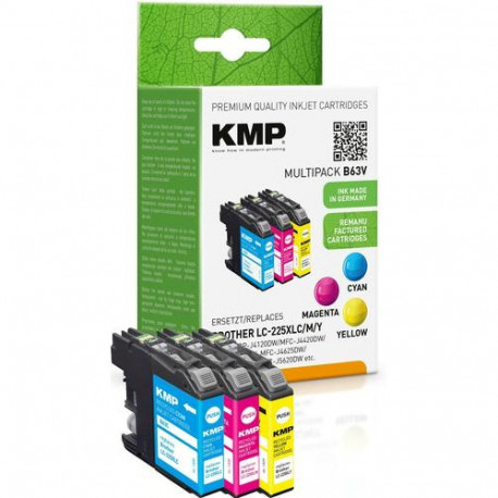 KMP B63V ink cartridge 3 pc(s) Compatible High (XL) Yield Cyan, Magenta, Yellow