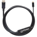 Manhattan USB-C to DisplayPort Cable, 4K@60Hz, 2m, Male to Male, Black, Not Bi-Directional, Three Ye Manhattan USB-C to DisplayPort Cable, 4K@60Hz, 2m, Male to Male, Black, Not Bi-Directional, Three Ye