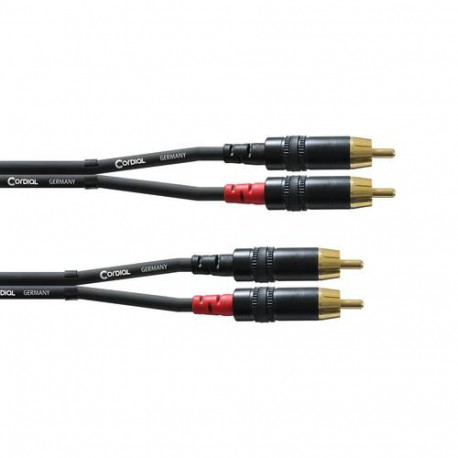 Cordial CFU 0.3 CC audio cable 0.3 m 2 x RCA Black