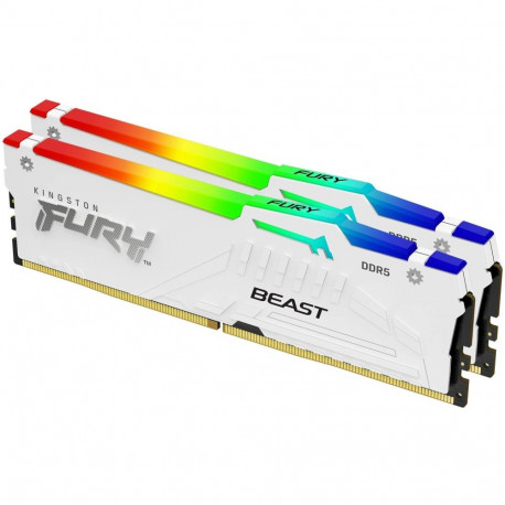 "KINGSTON FURY Beast 64GB DIMM 5200MT/s DDR5 CL40 Kit of 2 White RGB XMP"