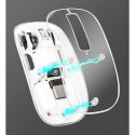"MANHATTAN Funkmaus USB-A 4Tasten RGB LED weiß transparent"