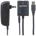 "MANHATTAN USB-HUB 4-Port USB 3.0 schwarz mit Netzteil"