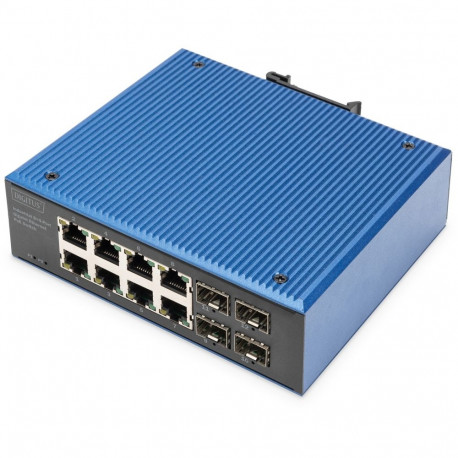 "Digitus 8+4P Industrial Gigabit Ethernet PoE Switch"