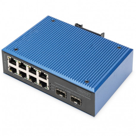 "Digitus 8+2P Industrial Fast Ethernet PoE Switch"