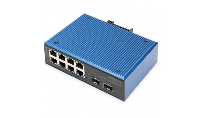 "Digitus 8+2P Industrial Fast Ethernet PoE Switch"