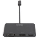 "USB-C Grafik-Adapter DIGITUS Display Port/HDMI/VGA"