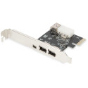 "DIGITUS 1 x PCI Express Karte, Firewire 1394a (2+1 Port)"
