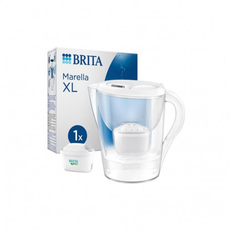 BRITA veefiltrikann Marella XL komplektis 1 filter, valge
