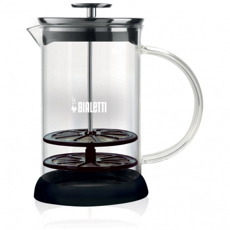 Bialetti Cappuccinatore piimavahustaja mikrolaineahju jaoks, hõbe/must, borosilikaatklaas, 500ml