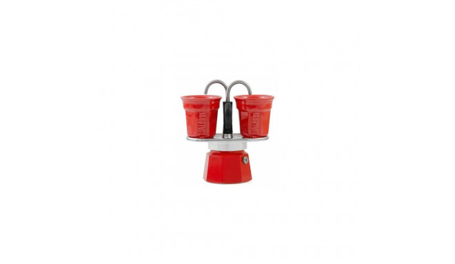 "Bialetti Mini Express - Espressokocher-Set - rot + 2 Becher in rot"
