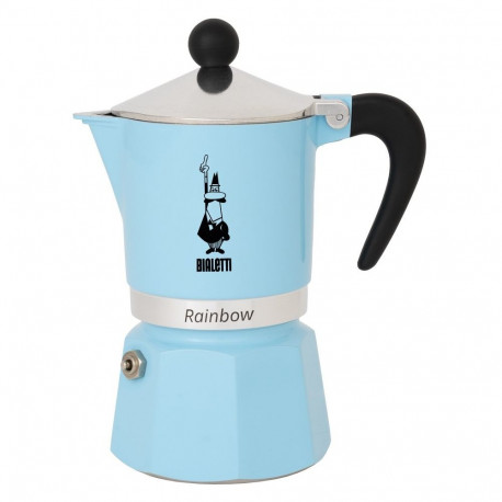 "Bialetti Rainbow - Espressokocher - hellblau - für 3 Tassen"