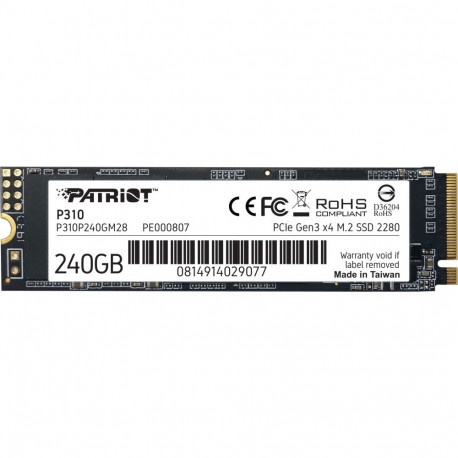"M.2 Patriot P310 240 GB (PCIe 3.0 x4, NVMe 1.3, M.2 2280)"