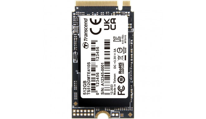 "TRANSCEND 512GB M.2 2242 PCIe Gen4x4 NVMe 3D TLC DRAM-less"