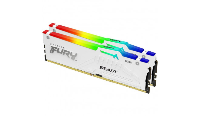 "KINGSTON FURY Beast 32GB DIMM 5200MT/s DDR5 CL36 Kit of 2 White RGB EXPO"