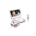 "LENCO DVP-910 9"" DVD-Player + USB & KfZ-Halterung. pink/wei"