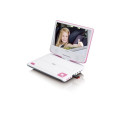 "LENCO DVP-910 9"" DVD-Player + USB & KfZ-Halterung. pink/wei"