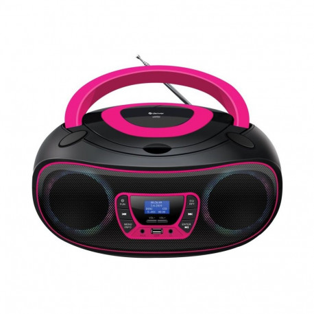 Denver DAB+/FM-raadio ja Bluetooth-funktsiooniga boombox, roosa