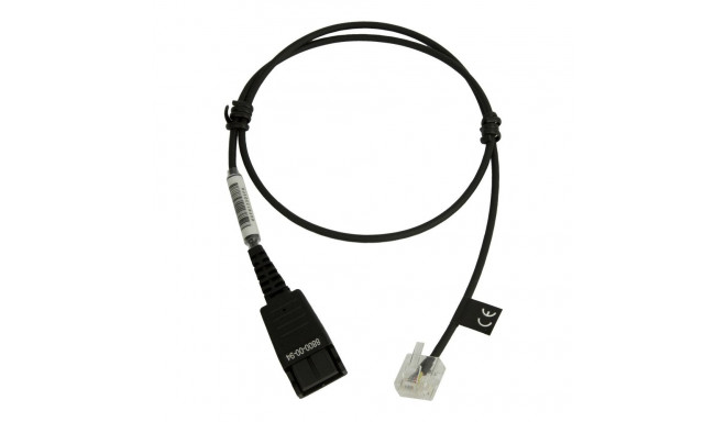 "Jabra QD to RJ45 straight unbalanced version for GN1900/GN2000 and GN2100 Standard Headset on Sieme