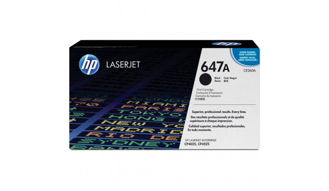 "HP 647A original Color LaserJet Toner cartridge CE260A black standard capacity 8.500 pages 1-pack"