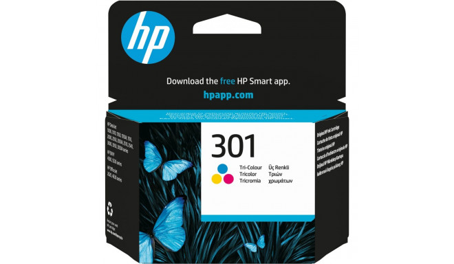 "HP 301 original Ink cartridge CH562EE UUS tri-colour standard capacity 3ml 165 pages 1-pack"