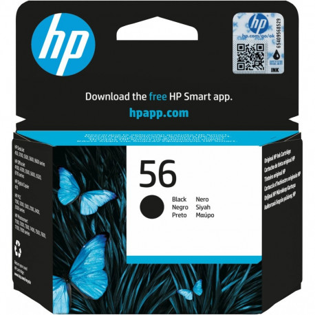 "HP 56 original Ink cartridge C6656AE UUS black high capacity 19ml 520 pages 1-pack"