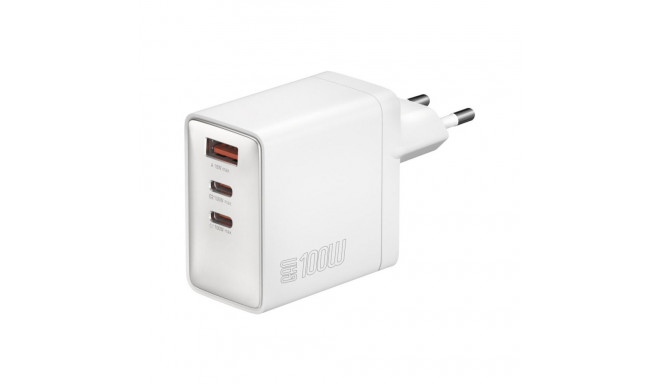 "4smarts Netzladegert GaN Pocket 100W 2C+1A, weiss"