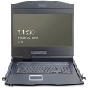 "DIGITUS Konsole 19"" 1HE TFT dt.Layout 16Port Touchpad schwar"