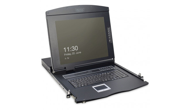 "DIGITUS Modulare Konsole 17""TFT,1-Port KVM&Touchpad,Deutschl"