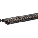 "DIGITUS Patchpanel 0,5HE 24-Port Cat6a geschirmt schwarz"