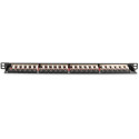 "DIGITUS Patchpanel 0,5HE 24-Port Cat6a geschirmt schwarz"