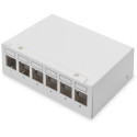 "DIGITUS Patchpanel 6-Port Modular Patchpanel weiß"