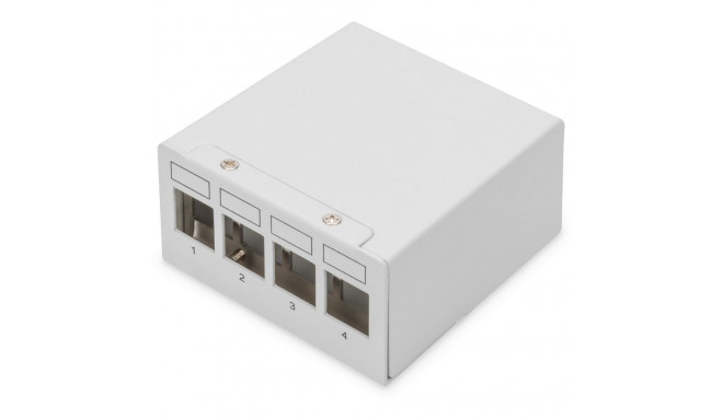 "DIGITUS Patchpanel 4-Port Modular Patchpanel weiß"