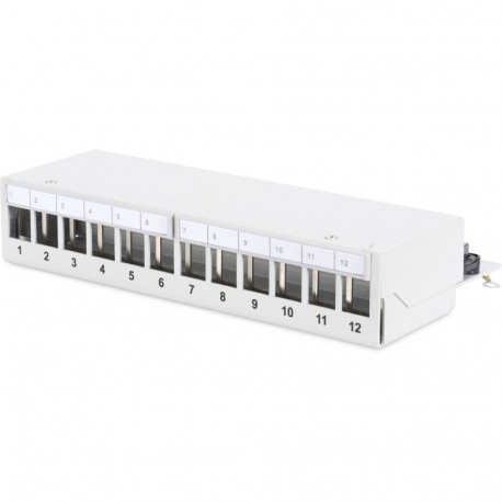 "DIGITUS Patchpanel 1HE 12-Port Modular Desktop SOHO grau"