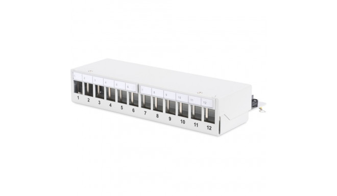"DIGITUS Patchpanel 1HE 12-Port Modular Desktop grau"