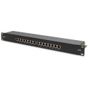 "DIGITUS Patchpanel 1HE 16-Port Cat6 geschirmt schwarz"