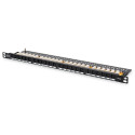 "DIGITUS Patchpanel 0,5HE 24-Port Cat6 ungeschirmt schwarz"