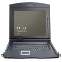"DIGITUS Modulare Konsole 17""TFT,1-Port KVM&Touchpad,Spanien"