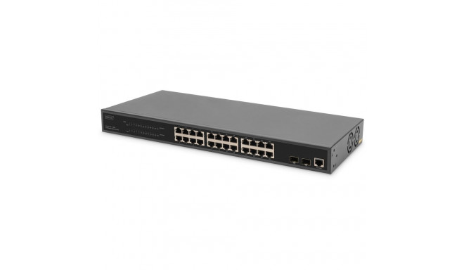 "DIGITUS Switch 24 Port L2 Managed Gigabit Ethernet PoE"
