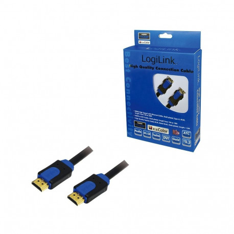 "Logilink HDMI-Kabel Ethernet A -> A St/St 1.00m Gold"