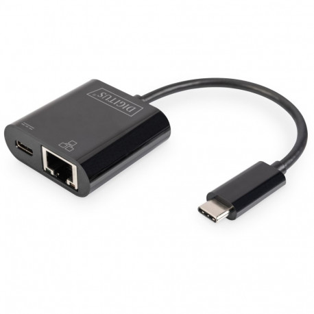 "DIGITUS USB Type-C Gigabit Ethernet Adapter, PD Unterstüt."
