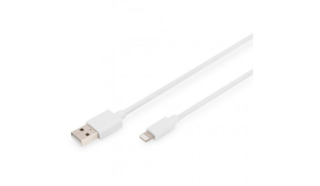 "DIGITUS Datenkabel Apple Lightning->USB A St/St MFI 1m weiss"