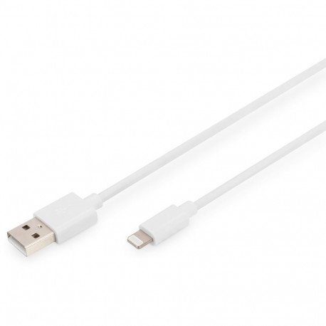 "DIGITUS USB Kabel 2.0 A St. -> Lightning St., MFI 2M weiß"