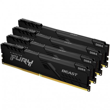 "KINGSTON 128GB 3600MHz DDR4 CL18 DIMM Kit of 4 FURY Beast Black"