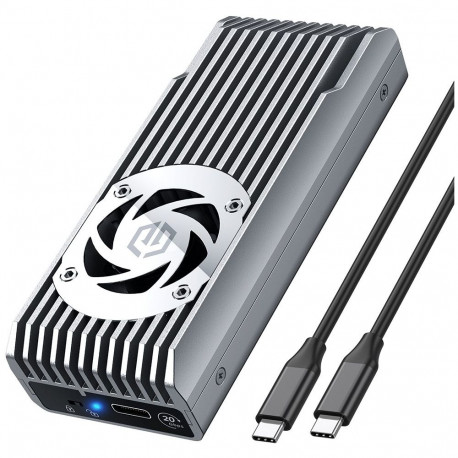 GRAUGEAR väline M.2 NVMe-korpus ventilaatoriga 20Gbit