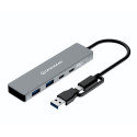 "GRAUGEAR 10Gbps USB-HUB 4x USB 3.2. 2x Type-C und 2x Type-A"