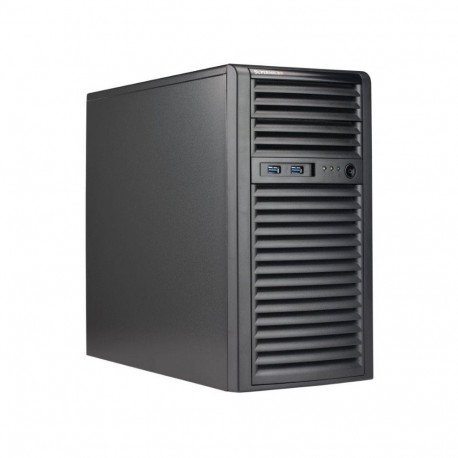 "Server SuperMicro Mid-Tower 4x3.5"" fixed drive 600W Redundant"