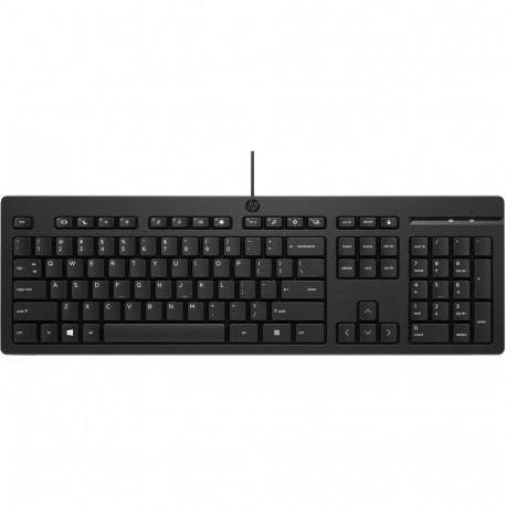 HP klaviatuur 125, juhtmega USB, GB-paigutus, must